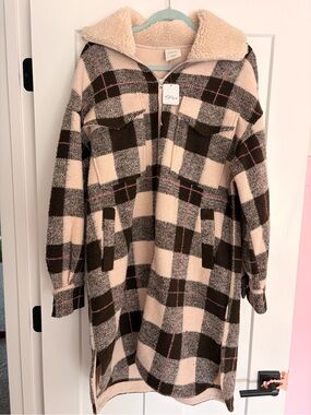 NWT • Varley • Harlow Jacket • Checkered Knit Fleece •  Medium